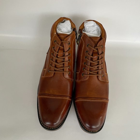 Kunsto  Genuine Leather Oxford Boots Men\'s Size 10 Brown main image 8